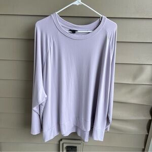 J Jill Shirt Womens Plus‎ 3X Lilac Wearever Collection Stretch Rayon Minimalist